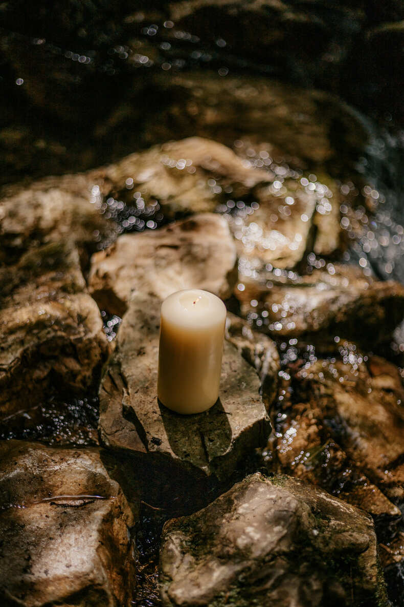 Rituel des bougies pour l'elopement