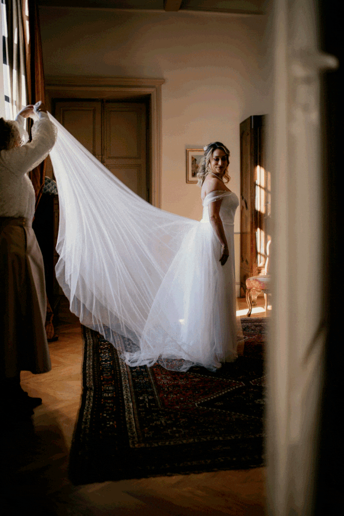 La robe de la mariée à L'Orangerie des Demoiselles à Frouzins